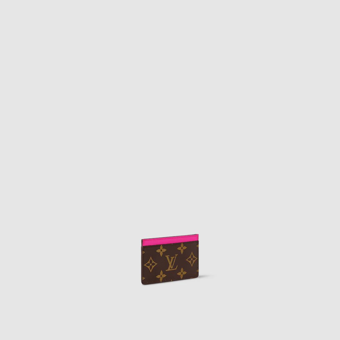 Ví Louis Vuitton Porte Cartes Simple Pm Monogram Macassar Nữ Hồng